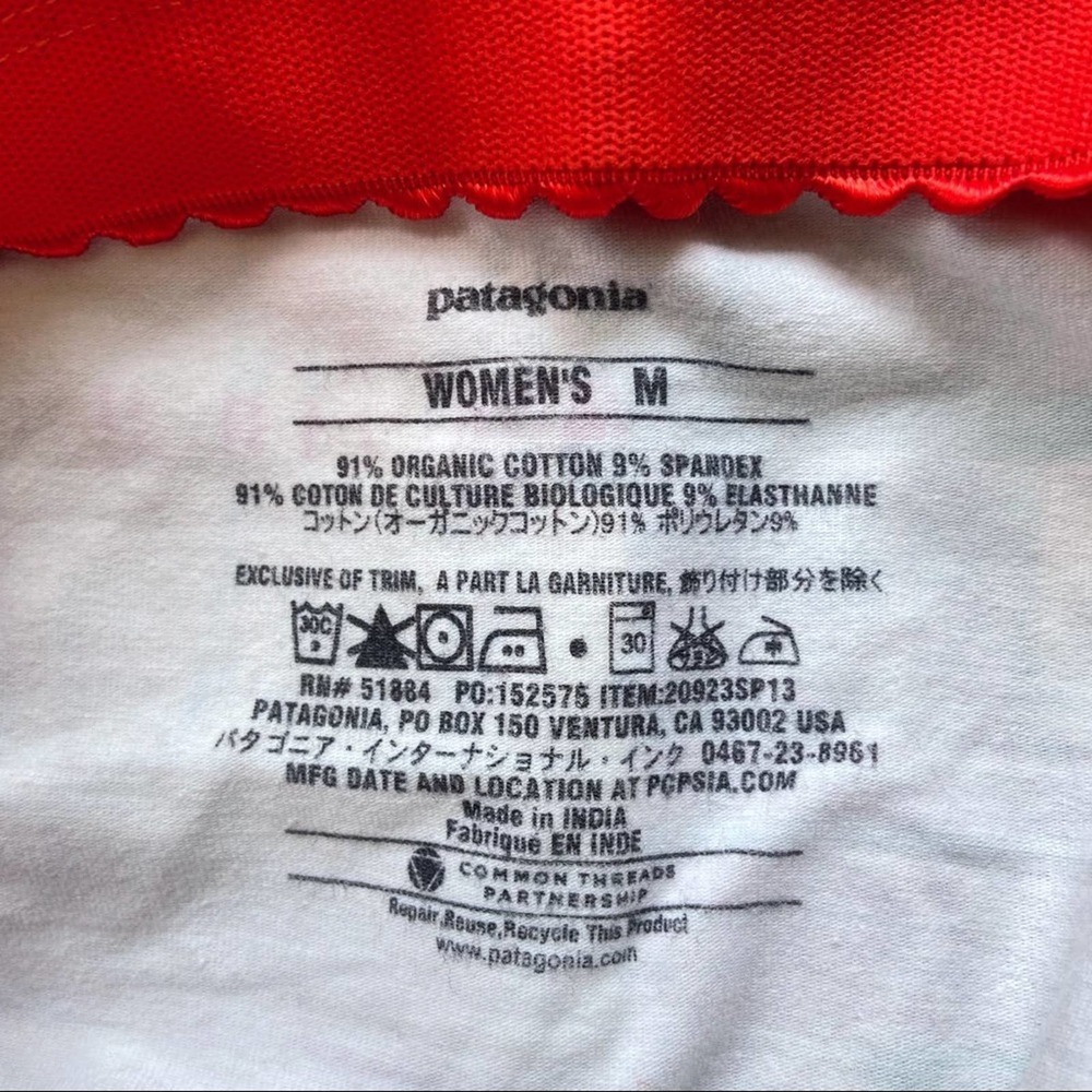 Patagonia Top Tank Cami Plaid Hotline Style Red Orange Green Size Medium - Picture 8 of 8